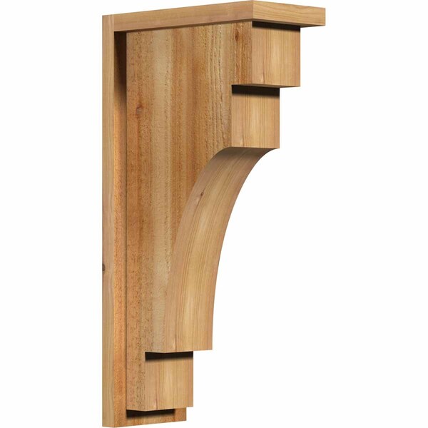 Ekena Millwork Mediterranean Rough Sawn Corbel w/Backplate, Western Red Cedar, 6"W x 12"D x 24"H COR06X12X24MED01RWR - main